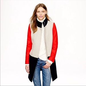 J. Crew color-block wool coat